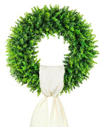DDHS 20'' Boxwood Wreaths Front Door Artificial Spring Wreath. Wreaths for Front Door Farmhouse Wedding Green Year Round Indoor 