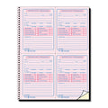 Tops Phone Message Book, Spiral Bound, 2-Part, Carbonless, White And Canary, 4 Messages Per Page, 400 Sets (4009)