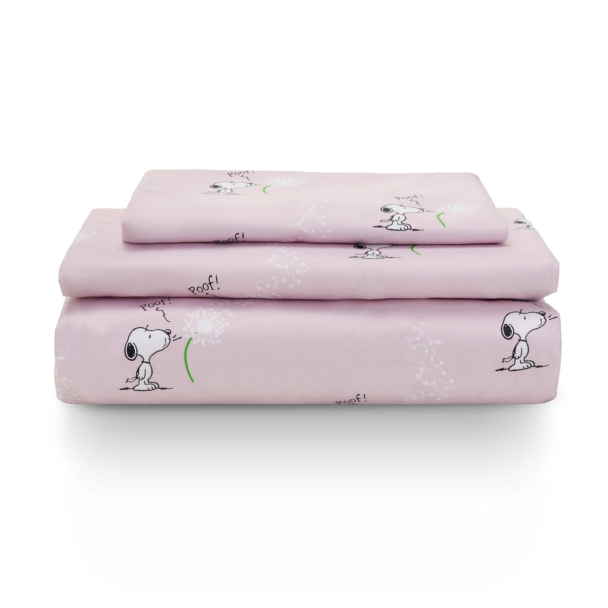 Berkshire Blanket Peanuts Kids Sheet Set, Twin Size - 3 Pieces, Peanuts Snoopy Make A Wish Sheet Scale Spring Pink, Cute Charact