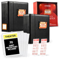 Utopish Show-Bill Binder With Sleeves - 2-Pack Of Large 4    Theater Program Holders With 70 Sheet Protectors And Numbering Stic