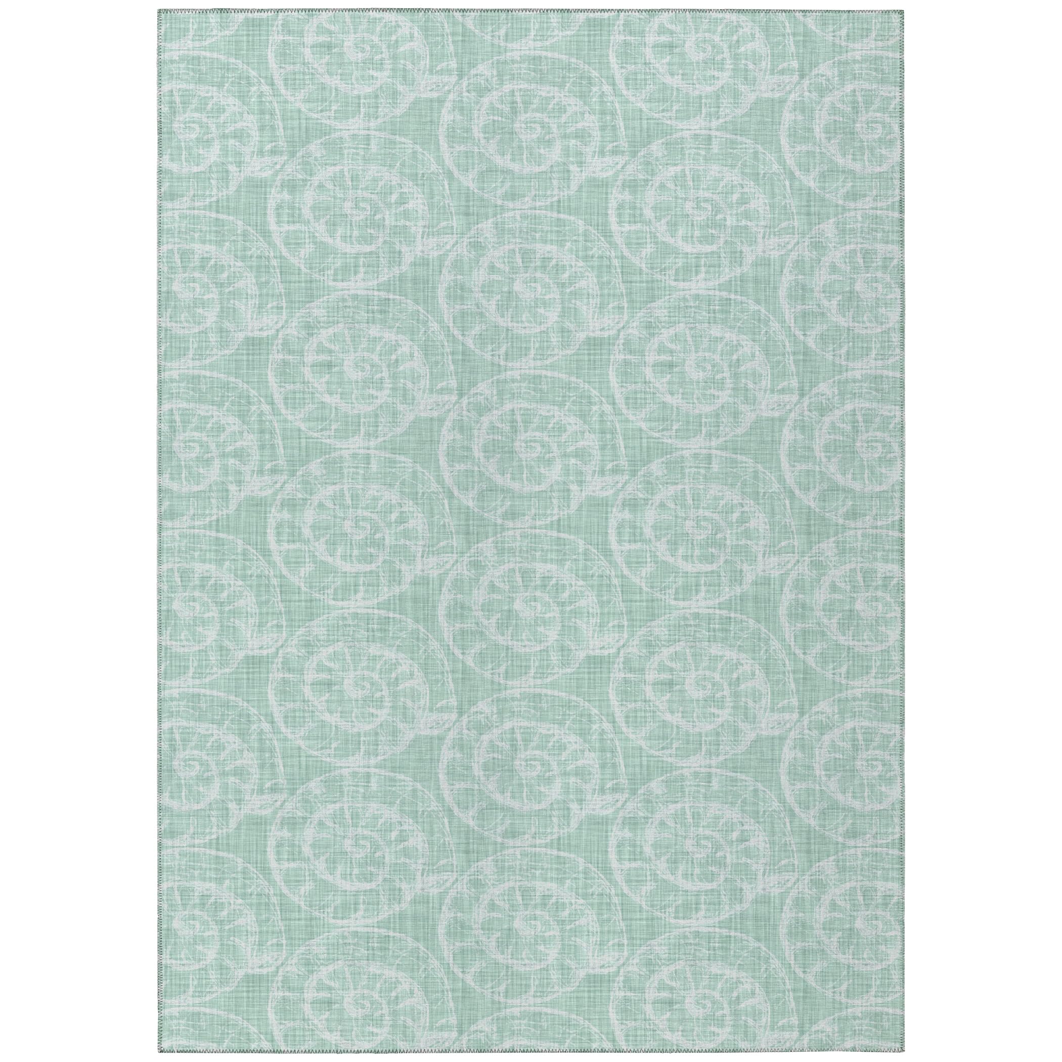 Addison Rugs Surfside Asr41 Green 8' X 10' Indoor Outdoor Area Rug, Easy Clean, Machine Washable, Non Shedding, Bedroom, Living Room, Dining Room, Kitchen, Patio Rug