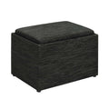 Convenience Concepts Designs4Comfort Accent Storage Ottoman 22.75 - Modern Foot Stool with Decorative Tray for Living Room, Dini