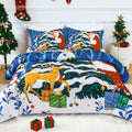 Yiyea Christmas Twin Comforter Set For Girls Boys, Cute Kids Comforter With Pillowcase, Ultra Soft Brushed Microfiber Christmas