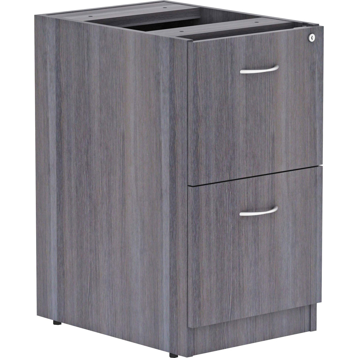 Lorell, LLR69559, Weathered Charcoal Laminate Desking Pedestal - 2-Drawer, Each