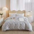 Lifetb Boho Floral Duvet Cover Twin Soft Cotton Blue Floral Bedding Sets Vintage Style Chic Flower Botanical Duvet Cover Aesthet