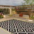 Sand Mine Reversible Mats With Led Strip Lights, Plastic Straw Rug, Modern Area Rug, Large Floor Mat For Outdoors, Patio, Backya