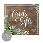Lush Greenery Cards And Gifts Sign / 8' X 9' Rustic Wedding Sign/Lush Greenery Table Top Sign/Wedding Anniversary Reunion Sign