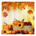 Funnytree 72 x72  Fall Pumpkins Maple Autumn Thanksgiving Sunflowers Harvest Falling Leaves Shower Curtain for Bathroom Decor Ma
