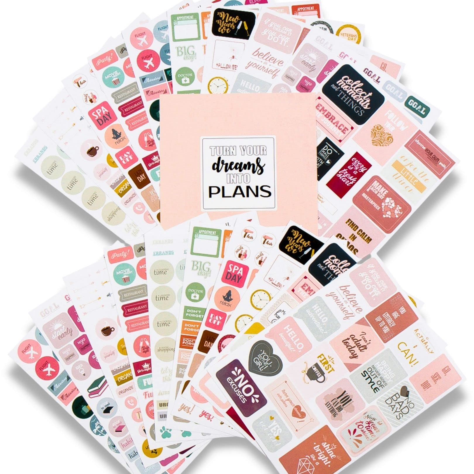 Lamare Planner Stickers 1000+ Scrapbook Stickers - Inspirational And Motivational Journal Stickers - Planner Accessories And Sti