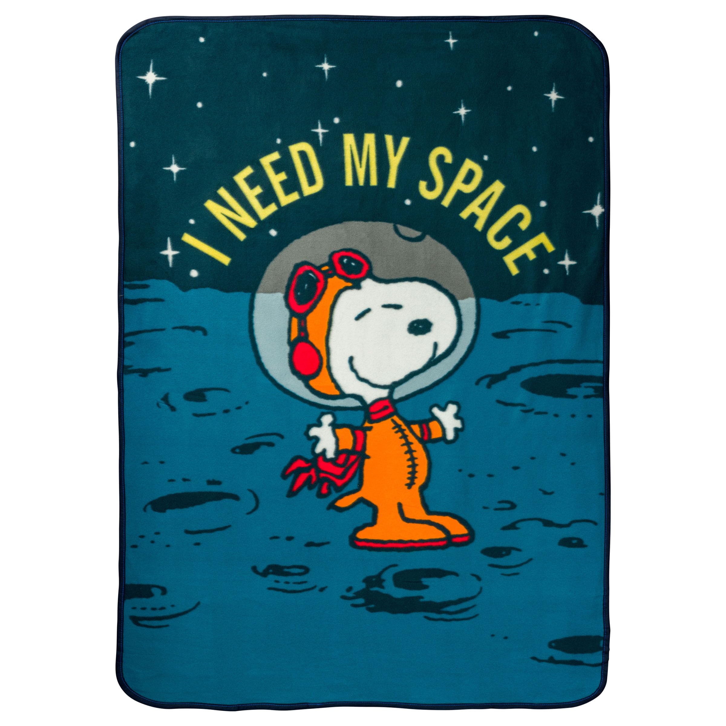 Silver Buffalo Peanuts Snoopy I Need My Space 45' X 60' Fleece Throw Blanket