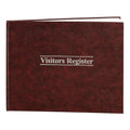 Wilson Jones S490 Visitor Register Book, Red Hardcover, 112 Ruled Pages, 8 1/2 X 11