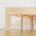 Mellow Naturalista Classic 12 Inch Solid Wood Platform Bed With Wooden Slats, Full, White Wash