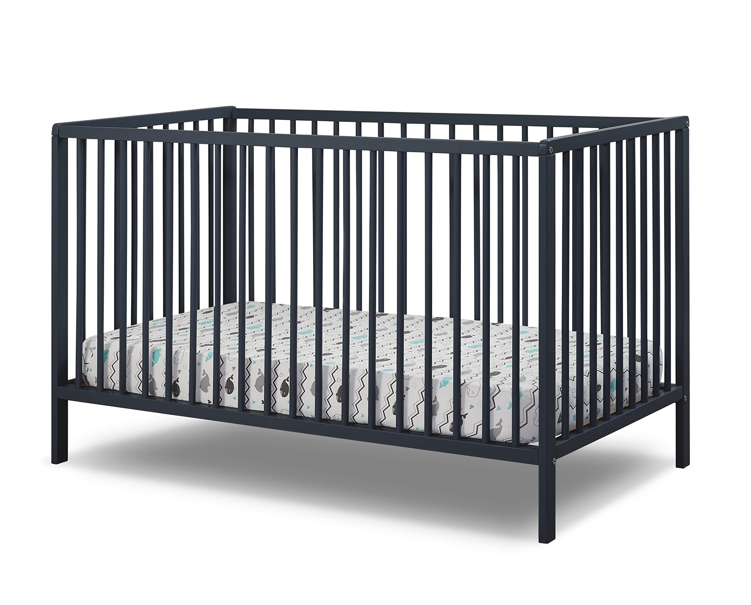 Sorelle Furniture Happy Crib 3-in-1 Convertible Crib, Made of Sustainable Beech Wood, Wooden Baby Bed, Toddler Bed and Childs Da