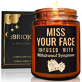 Briojoy Funny Friend Gifts for Women Men - Miss Your Face Candle for Her Him - Fun Birthday, Friendship, Relaxing Gift - Tropica