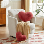 Easttree Heart Pillows, Peach Pink Heart Shaped Pillows, Ultra Soft Extra-Large Fluffy Pillows, Love Throw Pillows Gifts, Women