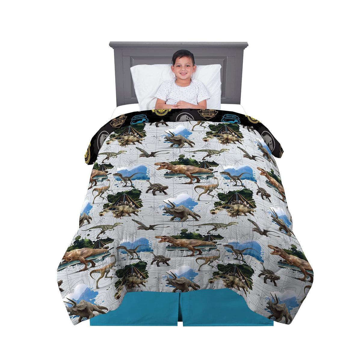 Franco Kids Bedding Soft Microfiber Comforter, Twin, Jurassic World