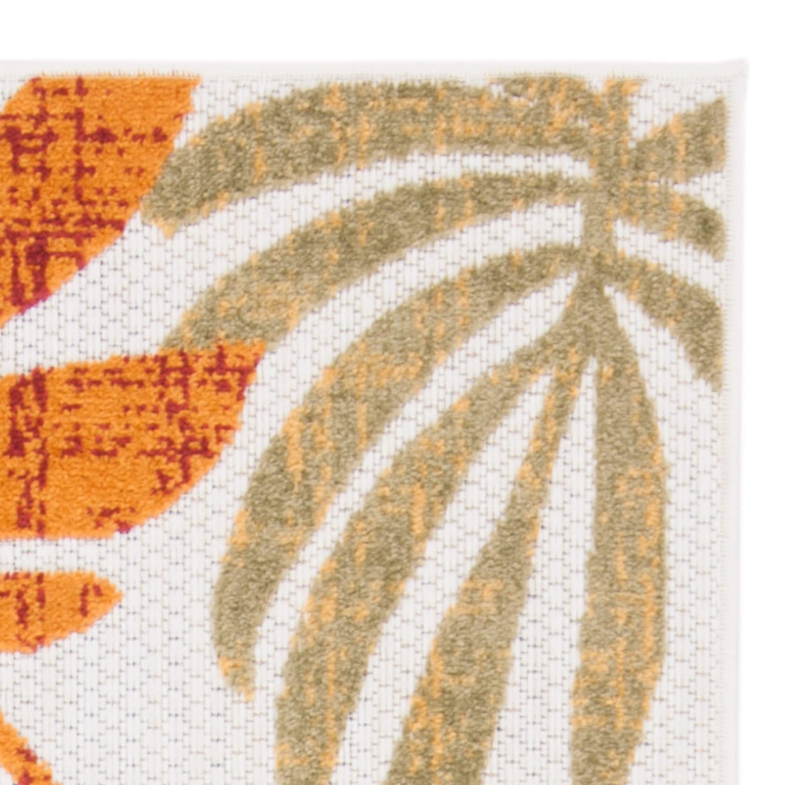 Safavieh Cabana Collection Area Rug - 9' X 12', Creme & Red, Botanical Design, Non-Shedding & Easy Care, Indoor/Outdoor & Washable-Ideal For Patio, Backyard, Mudroom (Cbn814A)