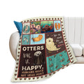 Sea Otter Blanket Otter Decor Throw Blanket Warm Soft Plush Lightweight Fleece Flannel Otter Stuff Blanket Gifts For Girls Otter