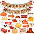 Tatuo 25 Pieces Friendsgiving Party Decorations Thanksgiving Decorations Friends Giving Banner Photo Booth Props for Fall Harves