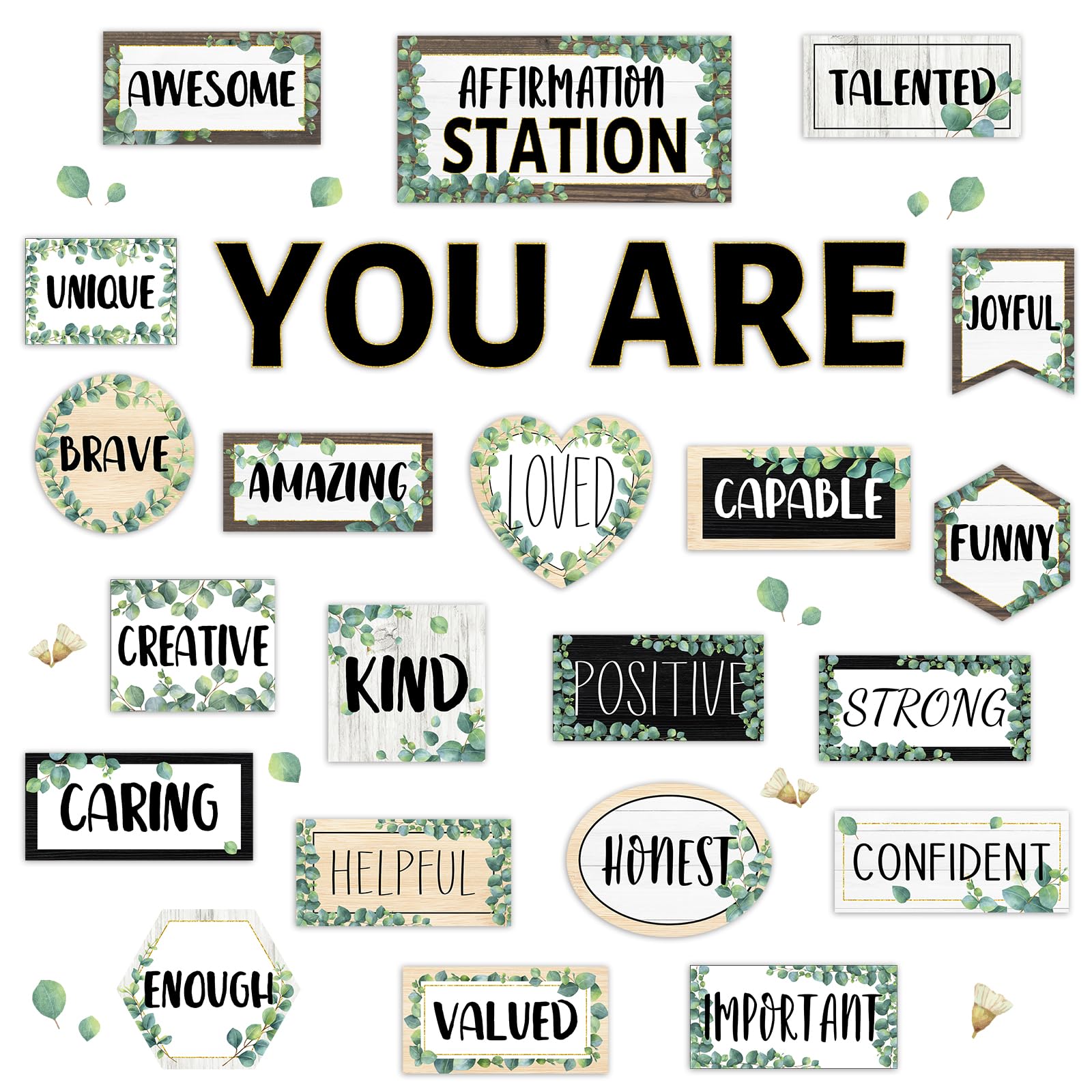 Eucalyptus Affirmation Station Bulletin Board Set Inspirational Bulletin Board For Classroom Decor Greenery Posters Positive Aff