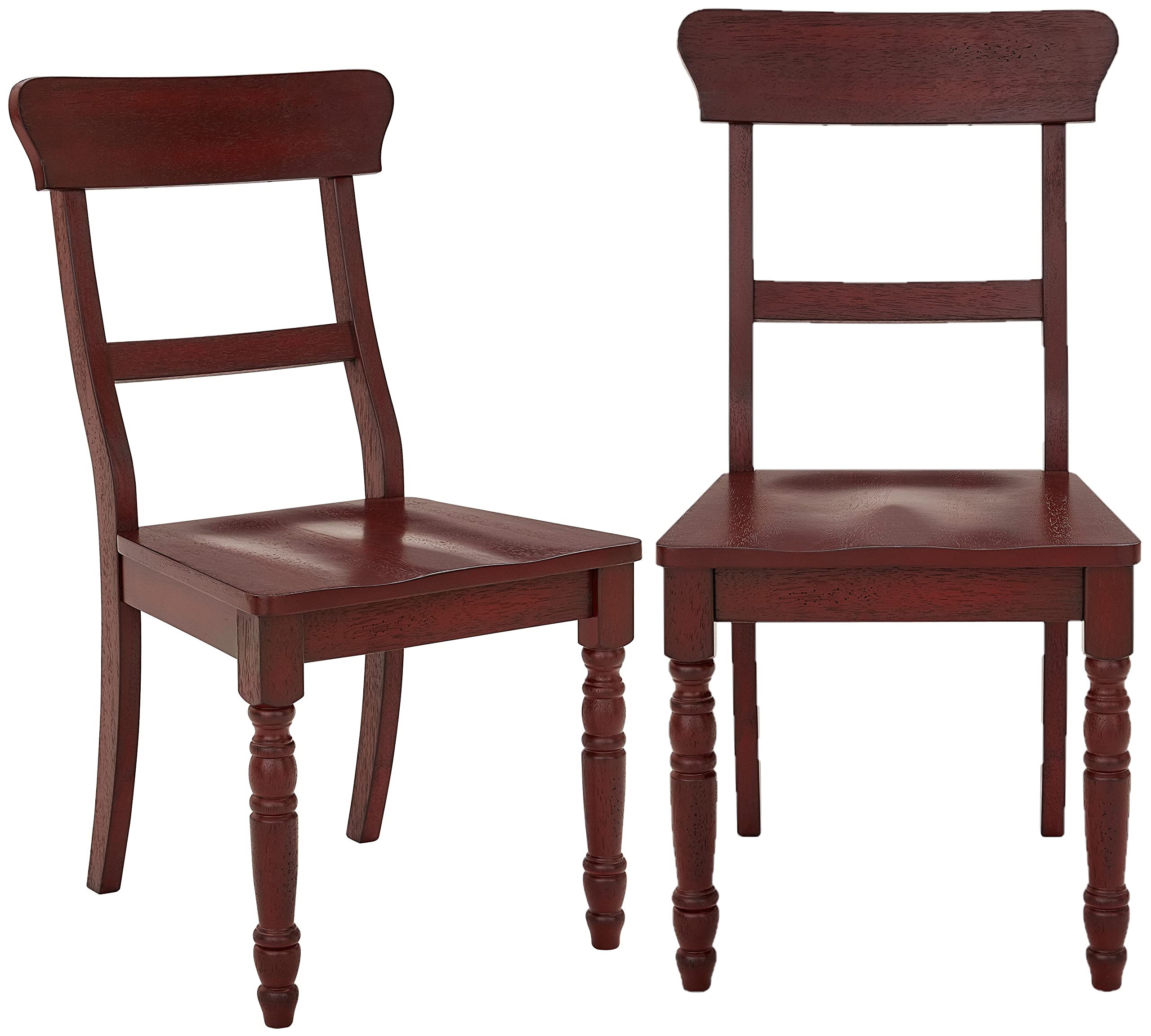 Progressive Furniture Savannah Court Set of 2 Dining Chairs, Antique Red