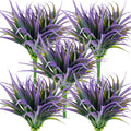 Phliofd 32Pcs Artificial Grass Fake Plants 17.3in Outdoor Plants UV Resistant Faux Greenery Stems Fake Grass for Home Window Gar