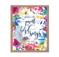 Poster Master Motivational Poster - Retro Quotes Print - Gift for Friend - I Would Like to Paint The Way Bird Sings, Claude Mone