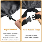 Startwo Outdoor Patio Furniture Cover Waterproof 4-Piece Set For Chairs 32In, Loveseat 56In, Coffee Table 45In, Heavy Duty 500D, Black