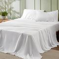 Bedsure King Size Sheets - Soft Sheets For King Size Bed, 4 Pieces Hotel Luxury White King Sheets, Easy Care Polyester Microfibe