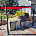 Purple Leaf 10 ' X 12 ' Outdoor Retractable Pergola With Sun Shade Canopy Patio Metal Shelter For Garden Porch Beach Pavilion Gr