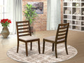 Luxe By East West Furniture X1P8T04 Dining Room Chair with Light Tan Linen Fabric and upholstered Back, Antique Walnut Finish,