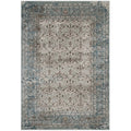 Modway Dilys Distressed Vintage Floral Lattice 8X10 Area Rug In Teal, Brown And Beige