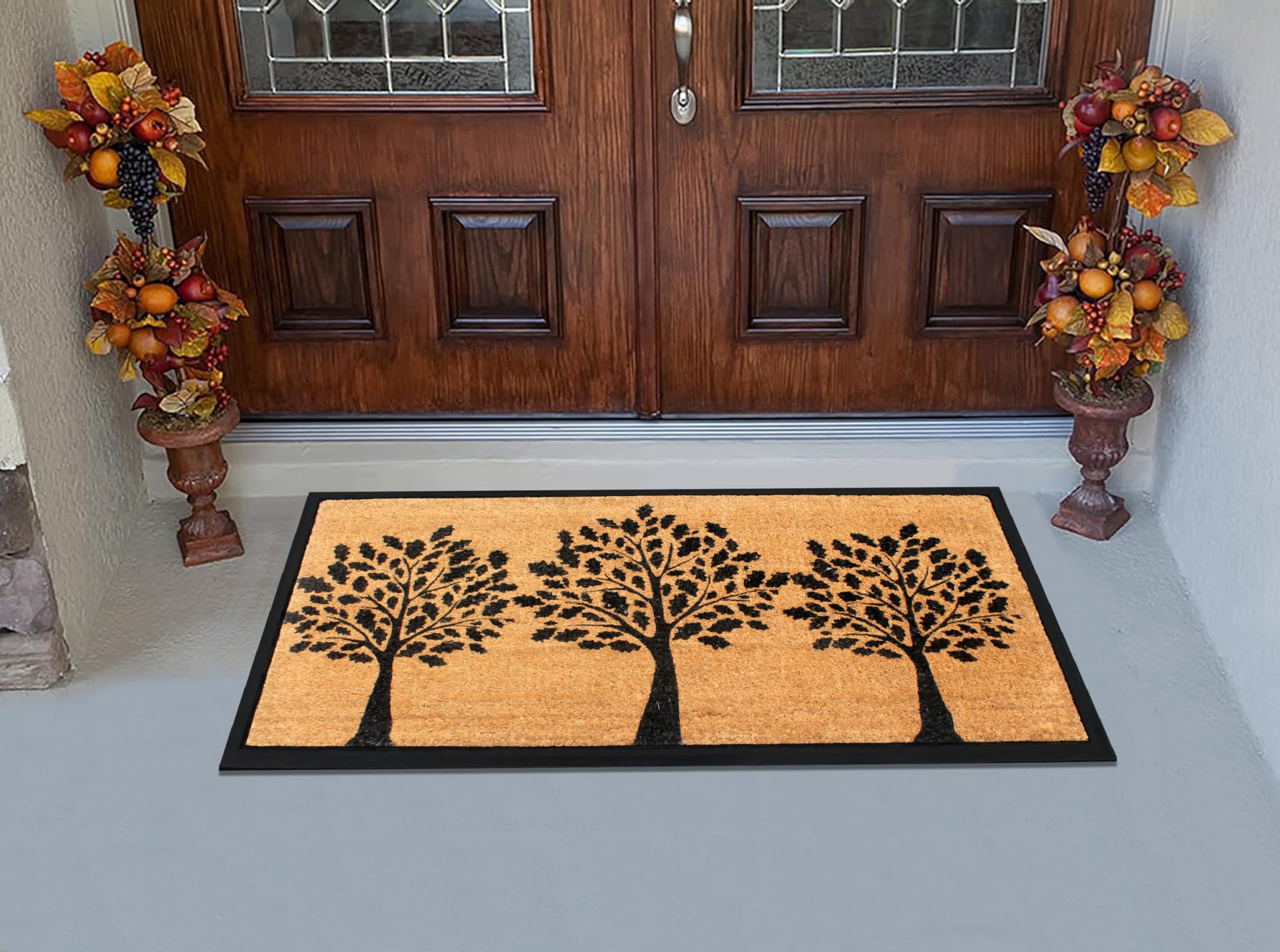 A1 Home Collections Entrance Door Mats, 24    X 48   , Durable Large Doormat, Non-Slip Welcome Doormat, Rubber Backed Thin-Profi