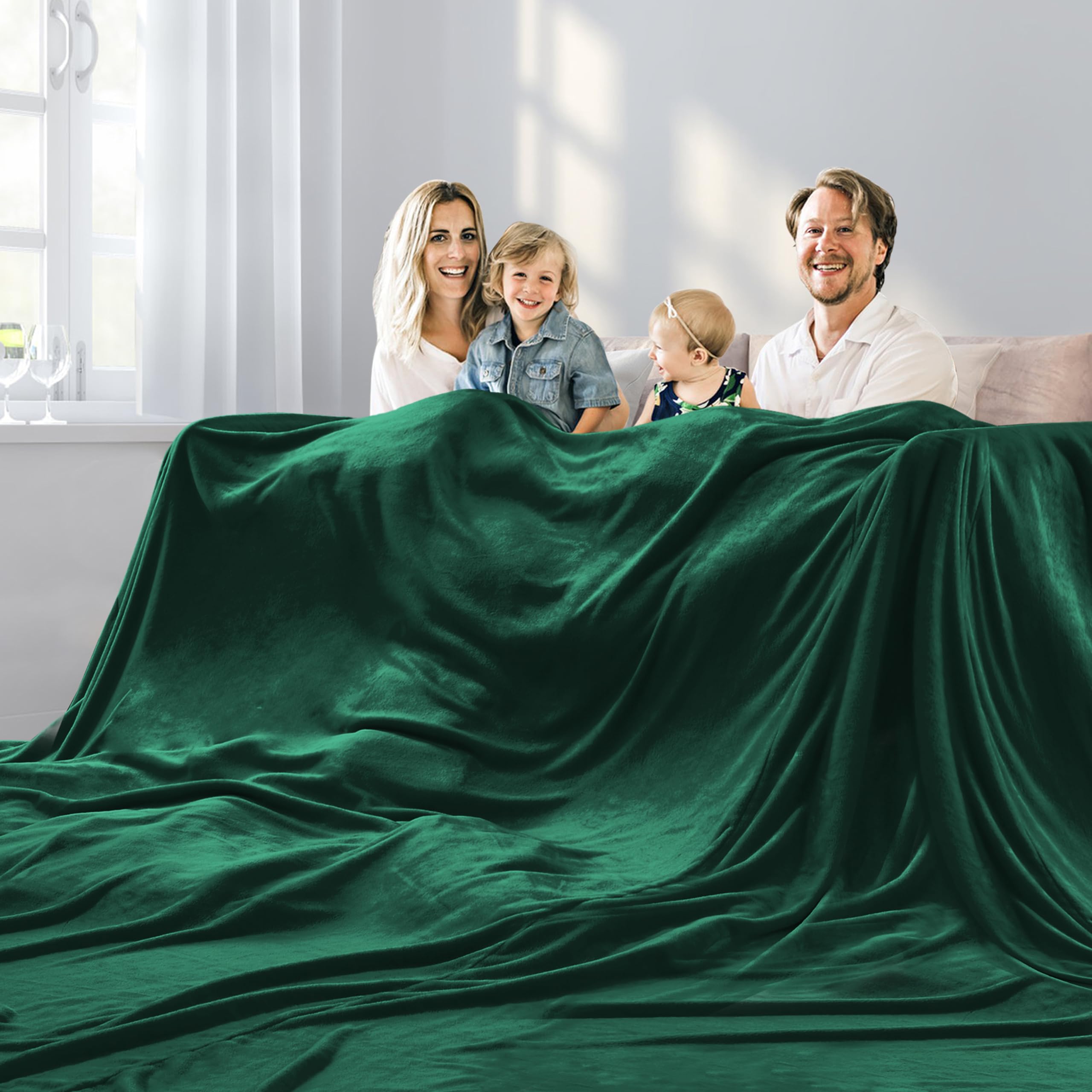 Oversized Blanket 120X120 Inches, Giant Huge Blanket For Bed, Sofa,Travel And Camping, Extra Large Big Soft Blanket Fits The Who