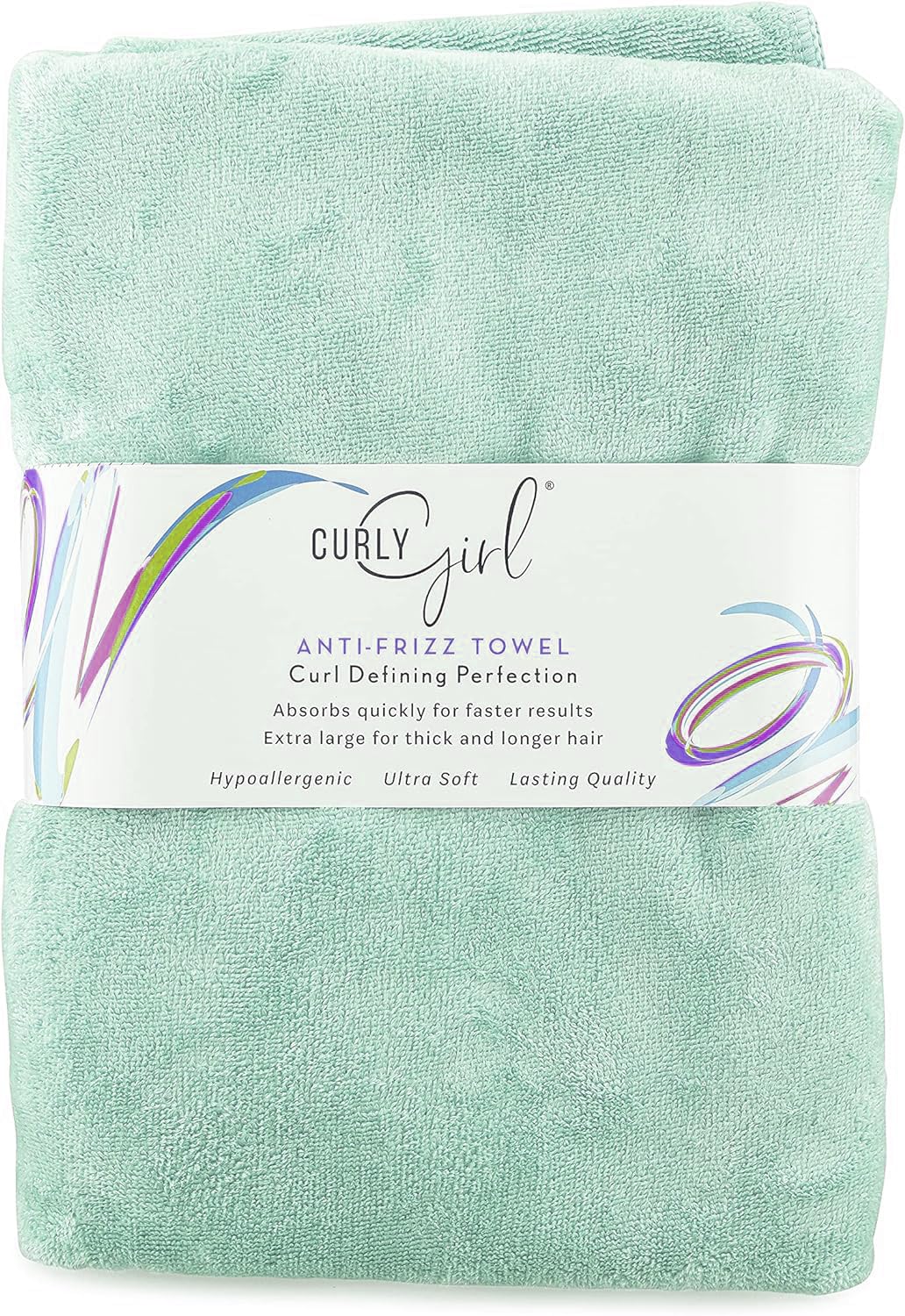 Curly Girl Microfiber Hair Towel - Anti-Frizz, Absorbent, Fast Drying - for Curly Hair - Microfiber Hair Towel for Curly Hair