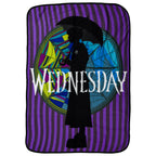 Silver Buffalo Wednesday The Addams Family Silhouette 45' X 60' Fleece Throw, Soft And Cozy Blanket, 180 Gsm