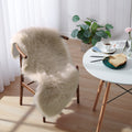 Small Faux Fur Rug 2x4 ft Ultra Soft Sheepskin Rug Chair Sofa Cover Seat Pad, Beige Fluffy Shag Rug for Bedroom Nursery Kids Roo