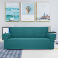 Jiviner High Stretch Couch Covers For 3 Cushion Couch 1-Piece Jacquard Elastic Sofa Slipcovers Anti Slip Sofa Cover With Elastic Bottom Furniture Protector For Kids Pets (Sofa, Blakish Green)