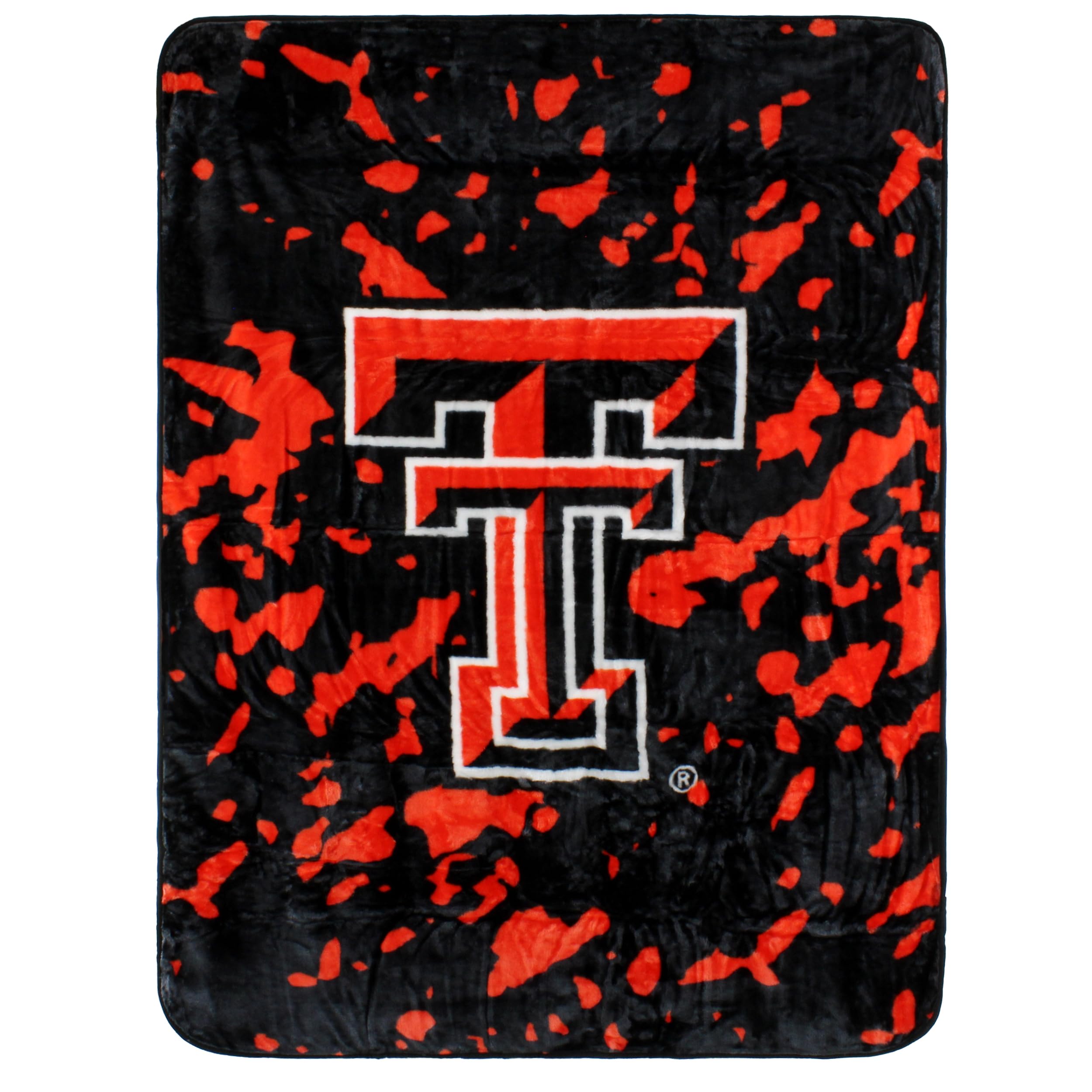College Covers Everything Comfy Texas Tech Red Raiders Soft And Warm Huge Raschel Throw Blanket, 86' X 63'
