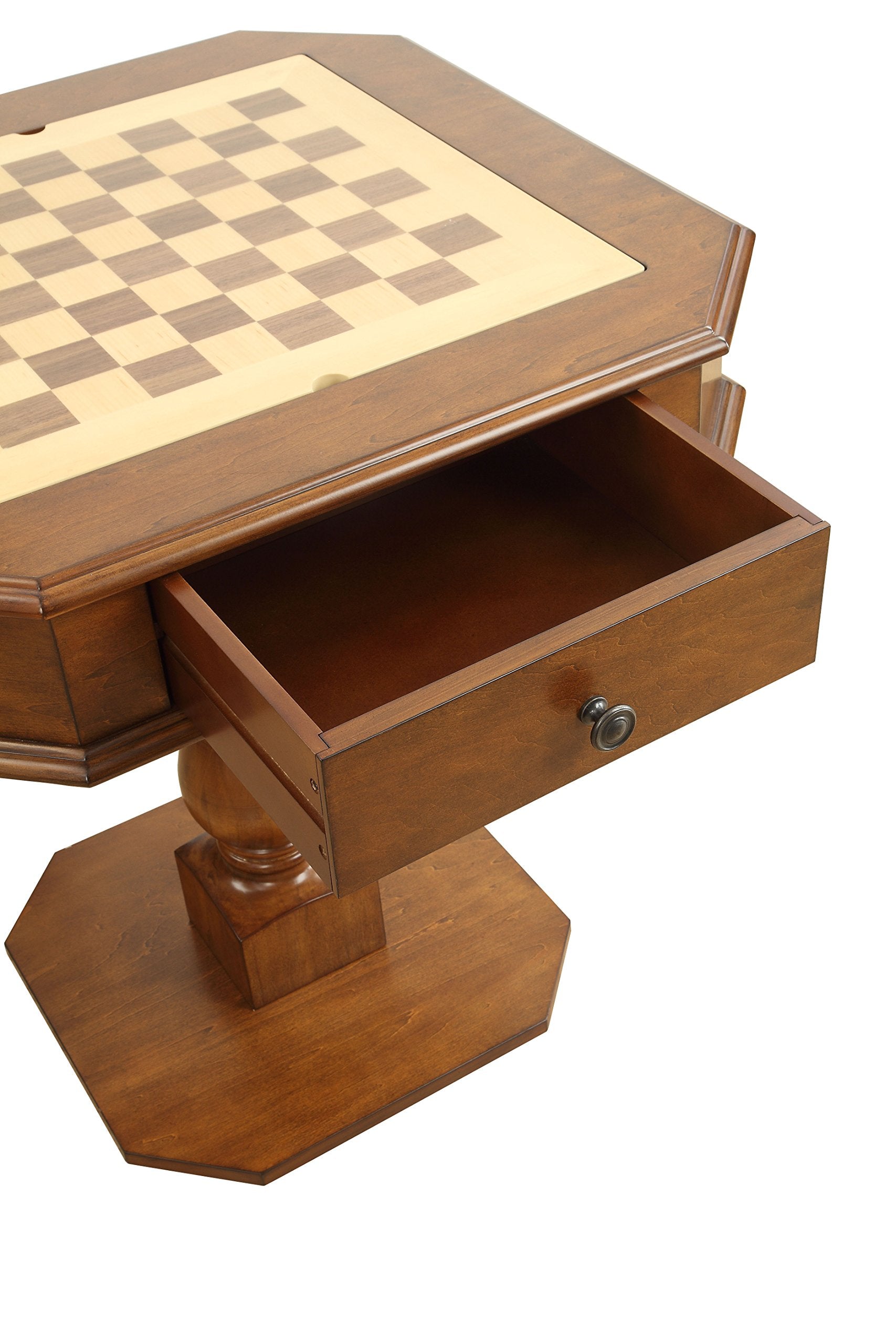 Acme Bishop 1-Drawer Wooden Game Table In Cherry