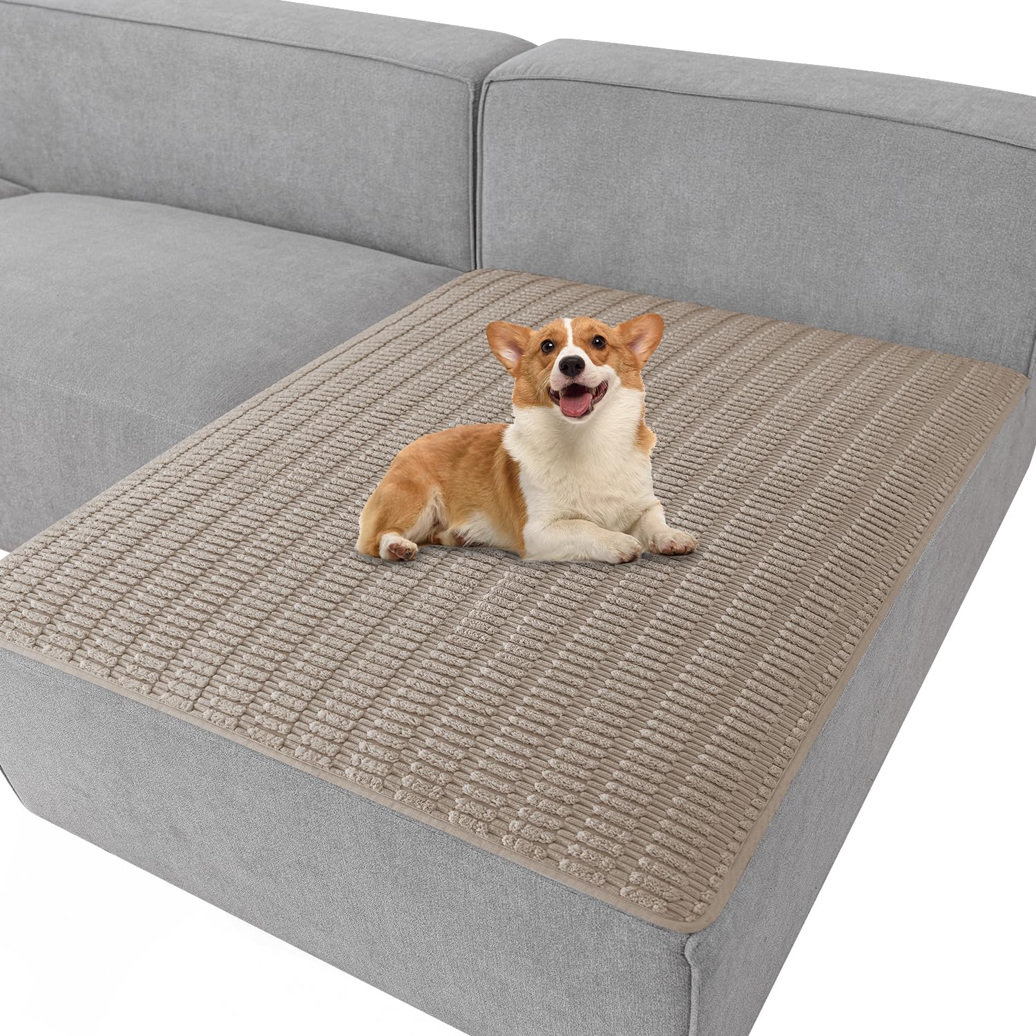 Foxdecor Couch Covers for Sofa, Chaise Cover Sofa Seat Covers, Anti-Slip Dog Mat Pet Pad Blanket for Sofa Chair Recliner Bed Fur