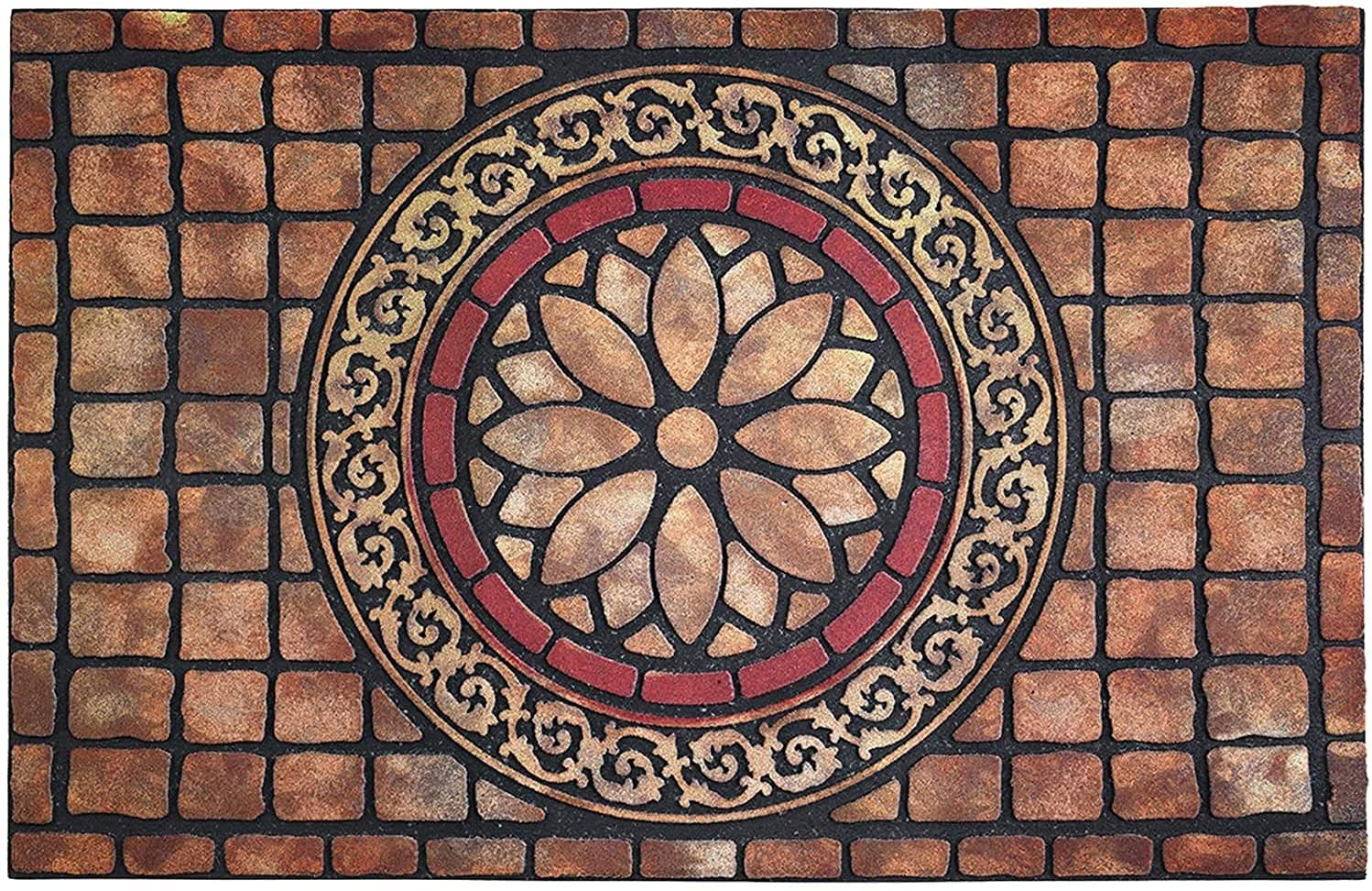 Chichic Rectangle Entrance Door Mat Large 18 X 30 Inch High Traffic Area Entry Way Doormat Front Door Rugs Outdoors Heavy Duty W