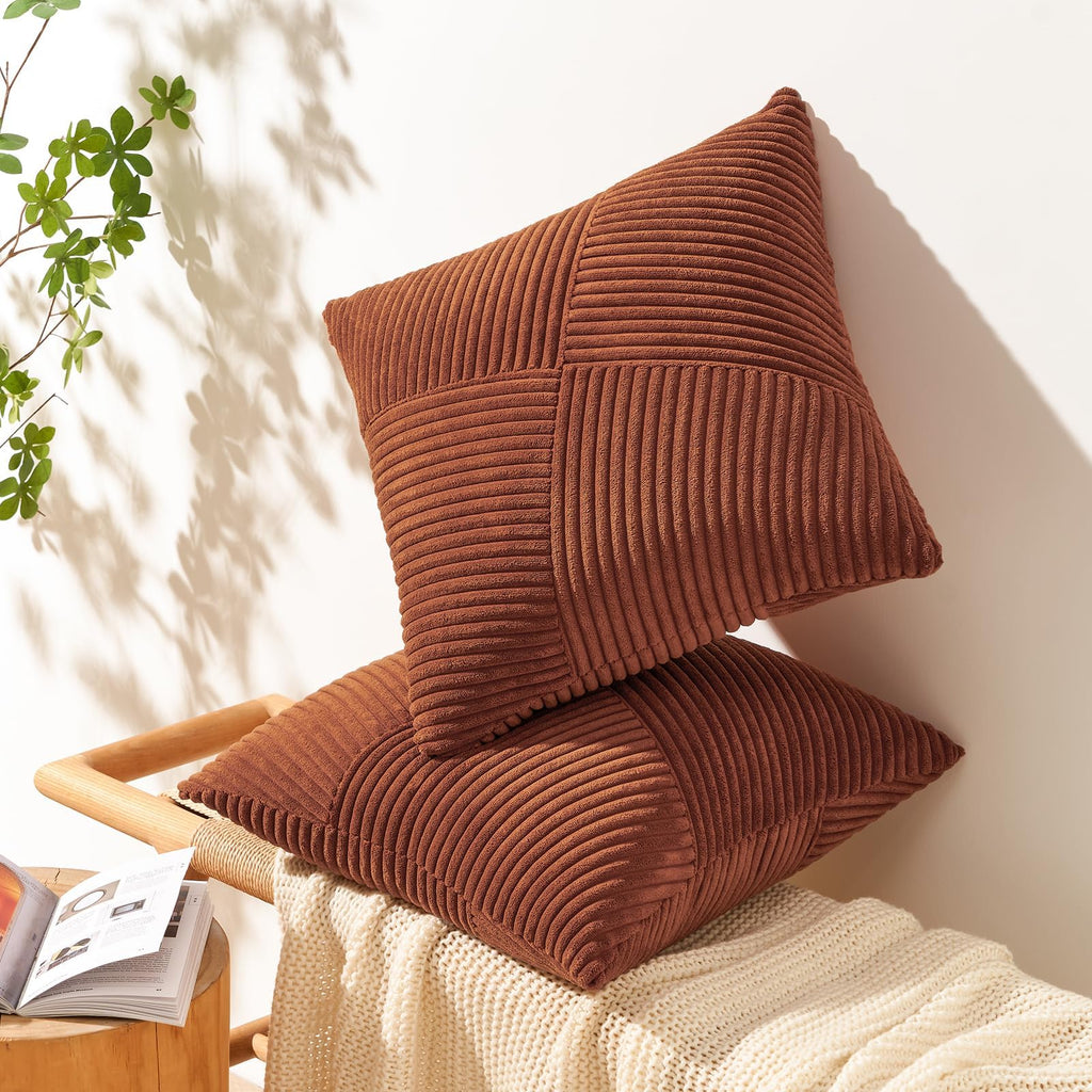 Topfinel Set Of 2 Decorative Terracotta Throw Pillow Covers 20X20 Inch For Couch Sofa Bed, Rustic Farmhouse Boho Home Decor, Sof