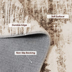 Area Rug Living Room Rugs: 5X7 Indoor Soft Fluffy Rug Abstract Carpet For Bedroom Kitchen Dining Room Floor Washable Plush Throw