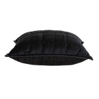 HomeRoots Decor 20' x 7' x 20' Transitional Black Solid Quilted Pillow Cover with Down Insert