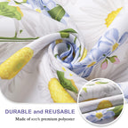 Umineux Outdoor Tablecloth With Umbrella Hole And Zipper, Spring/Summer Waterproof Table Cover For Picnic/Bbq/Garden(60' Round,Daisy)