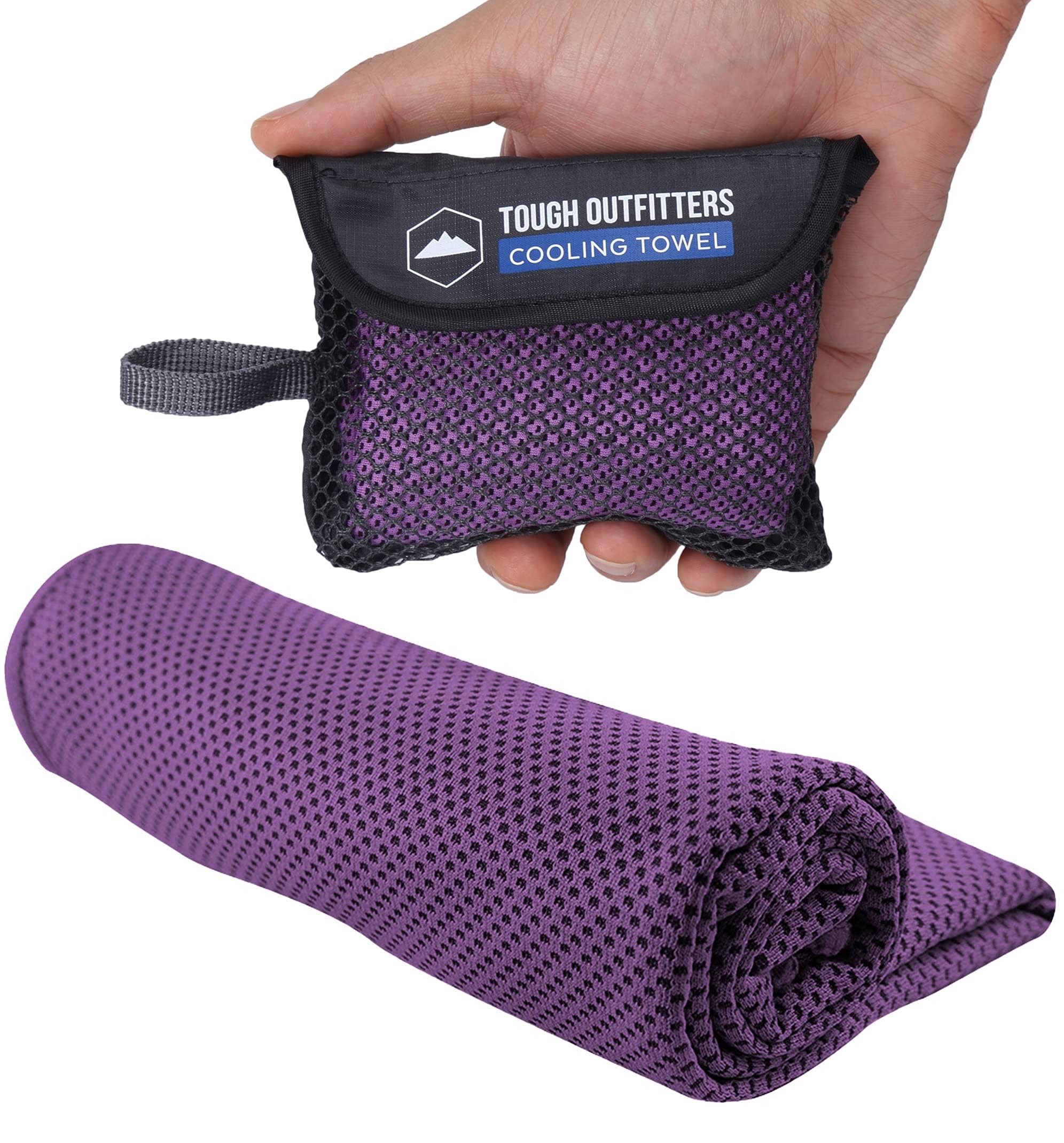 Tough Outdoors Cooling Towel - Cooling Towels for Neck & Face - Ice Wrap & Sweat Rag for Camping Gym Yoga & Sports - Workout Tow