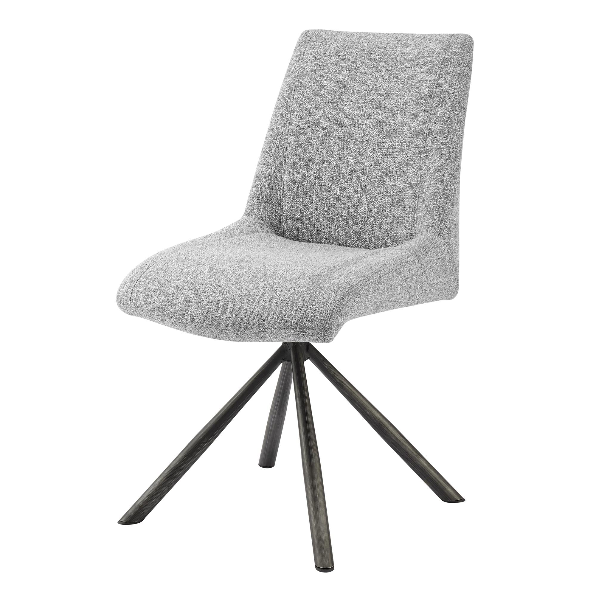 Npd Furniture And More Viona Fabric Swivel Side, Blazer Light Gray-(Set Of 2) Dining Chair