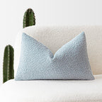 Foindtower Modern Textured Boucle Lumber Throw Pillow Covers Accent Solid Decorative Pillow Cases Cozy Couch Cushion Case for So