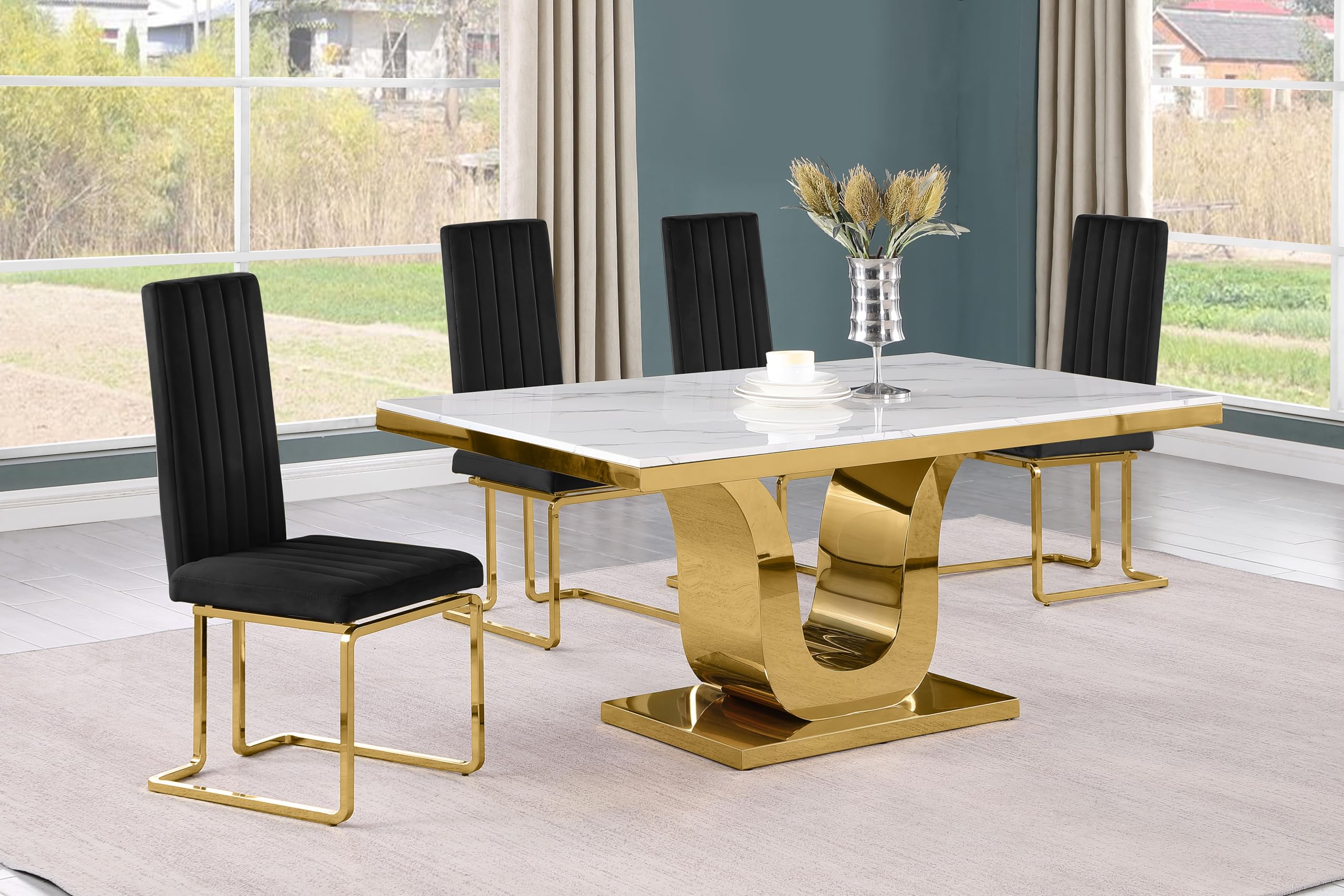 Best Quality Furniture D320-4SC344-7 Dining Set